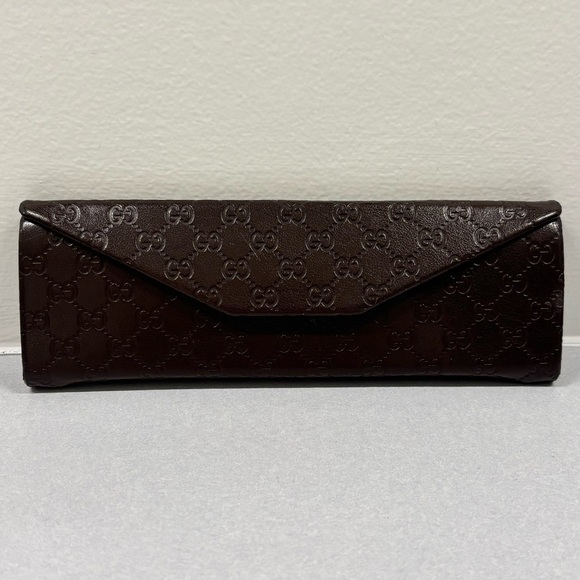 Gucci Accessories - GUCCI trifold hard shell eyeglass case brown monogrammed luxury glasses case